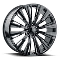 22X9 REPLICA C50 WHEELS - GLOSS BLACK - 6X139.7