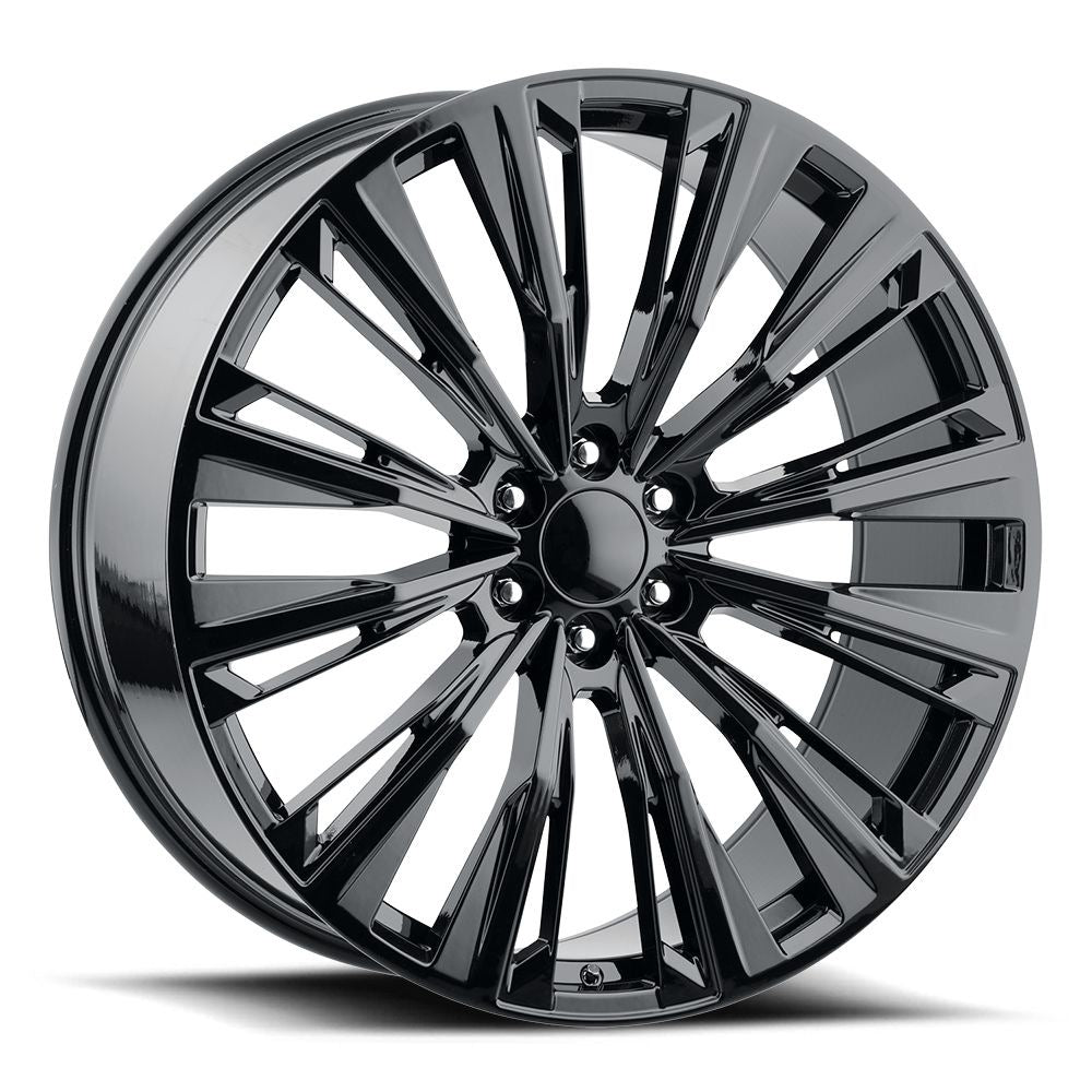 22X9 REPLICA C50 WHEELS - GLOSS BLACK - 6X139.7