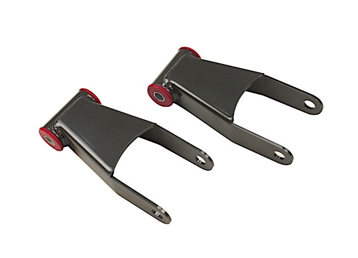 11-23 SILV/SIERRA 2500/3500 HD/F150 (NON CCD/TREMOR)2/4WD REAR STEEL 2IN LOWERING SHACKLES(PAIR)
