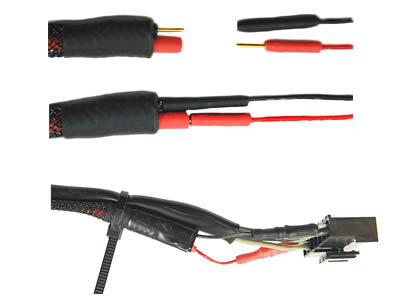 POWER CORD, MTX SERIES 10" LONG RJ-11 2 AMP INLINE FUSE WITH MILITARY GRADE TAPS KIT