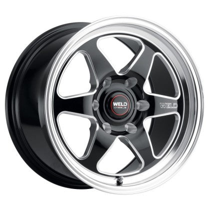 WELD S156 17X10 VENTURA6 DRAG 6x139.7 ET25 BS6.50 Gloss BLK MIL DIA 106.1