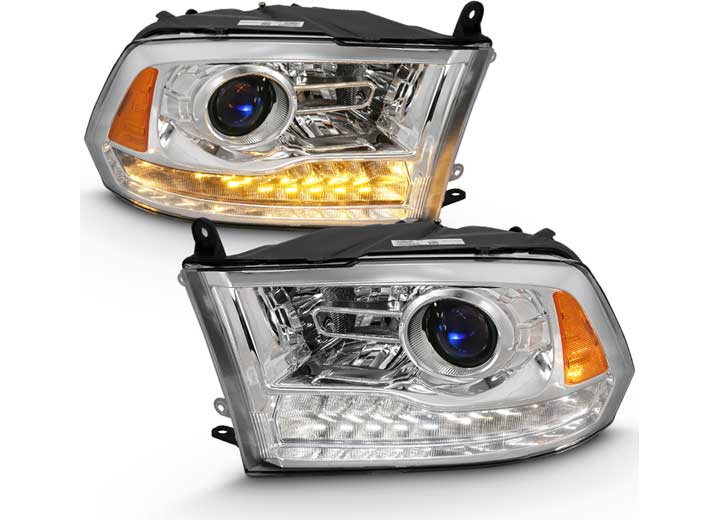 DODGE RAM 1500 09-18 / 2500/3500 10-18 PROJECTOR PLANK STYLE SWITCHBACK HEADLIGHTS CHROME (OE STYLE) (FOR ALL MODELS)