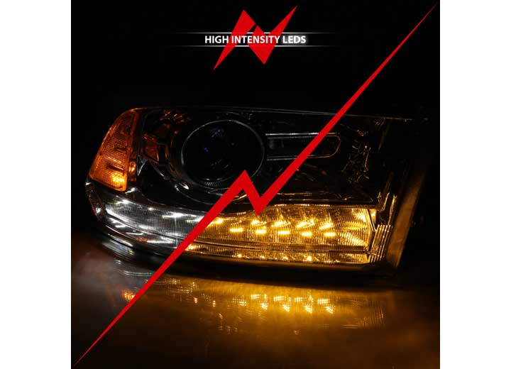 DODGE RAM 1500 09-18 / 2500/3500 10-18 PROJECTOR PLANK STYLE SWITCHBACK HEADLIGHTS CHROME (OE STYLE) (FOR ALL MODELS)