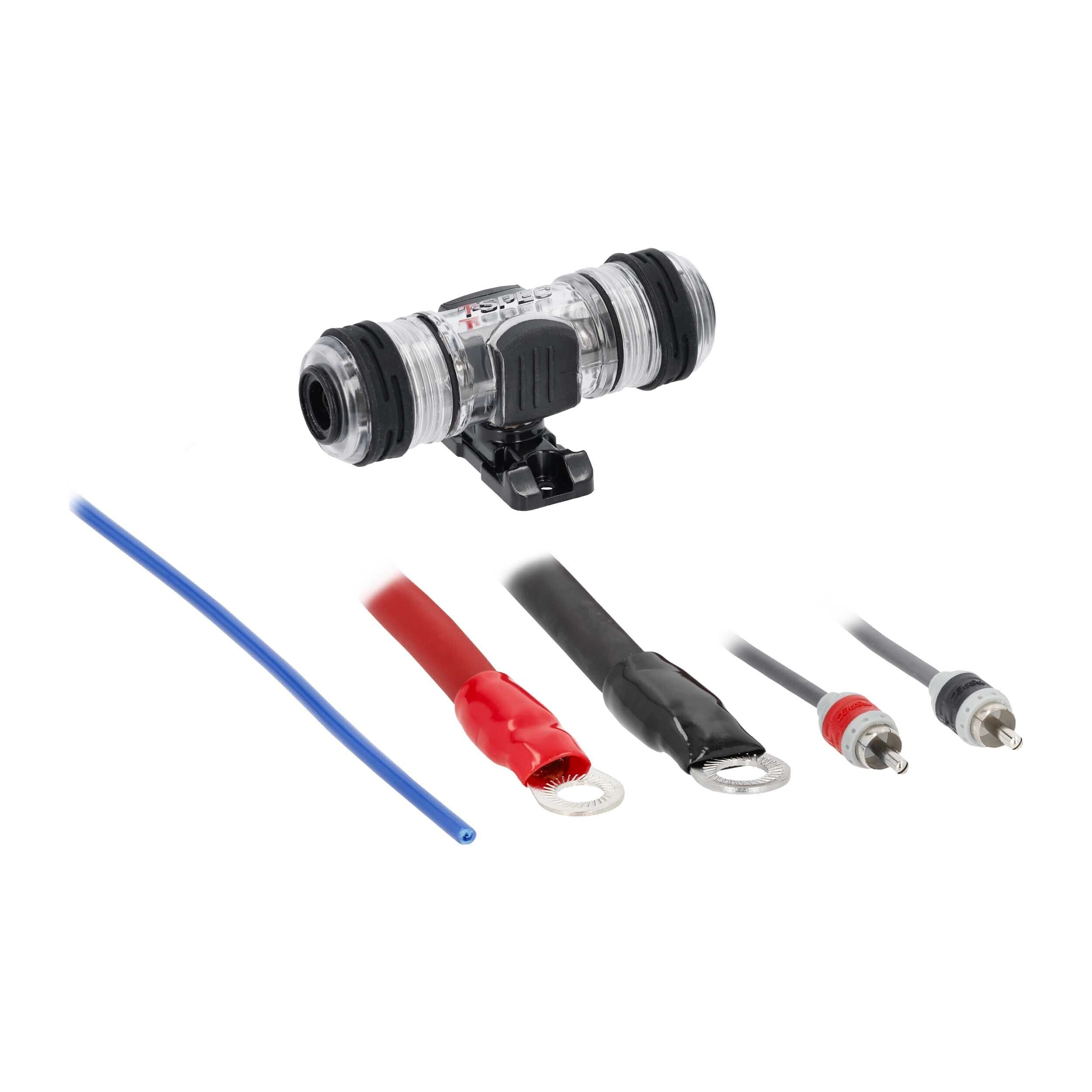 V8 SERIES 4 AWG 1500 WATT OFC AMP INSTALLATION KIT WITH RCA