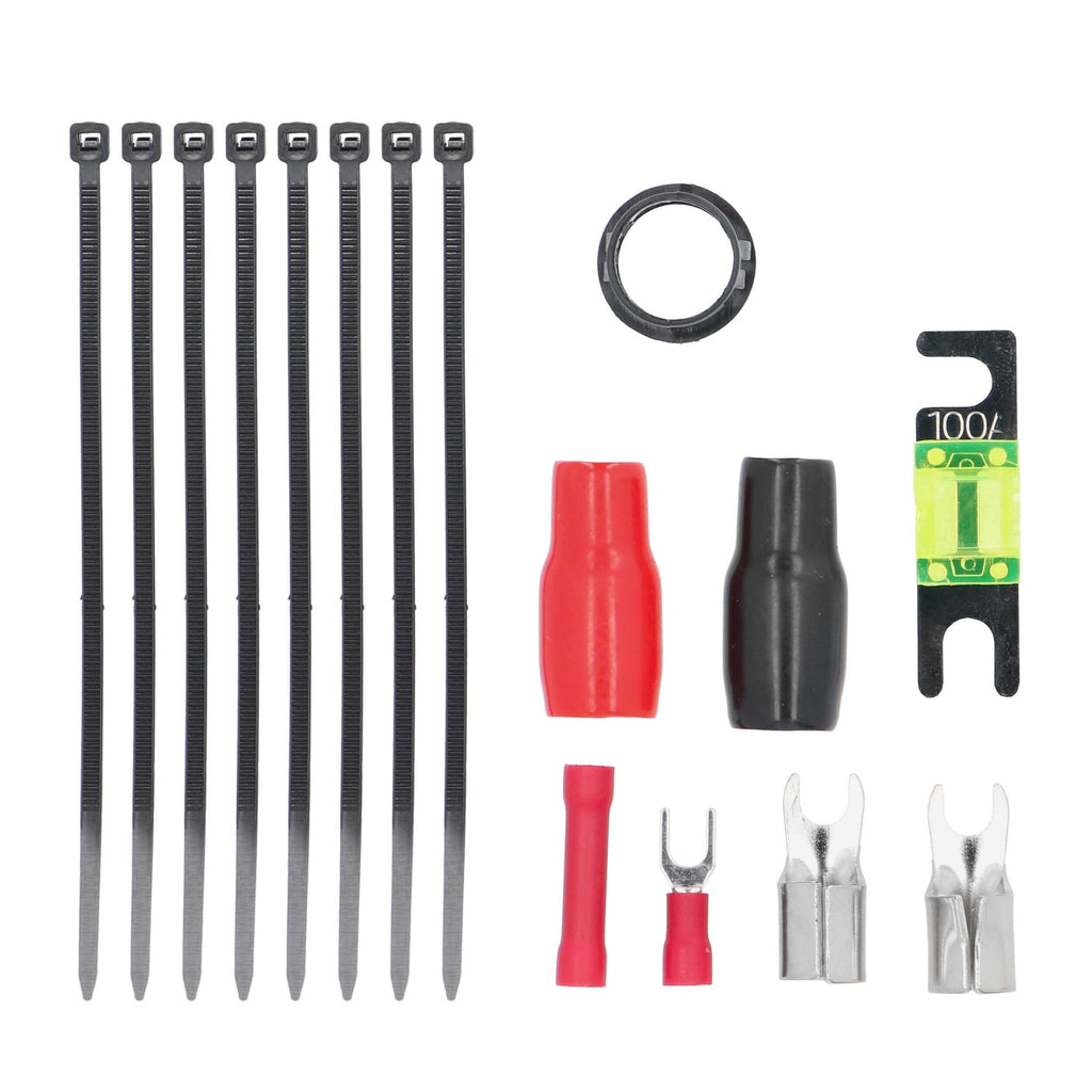 V8 SERIES 4 AWG 1500 WATT OFC AMP INSTALLATION KIT WITH RCA