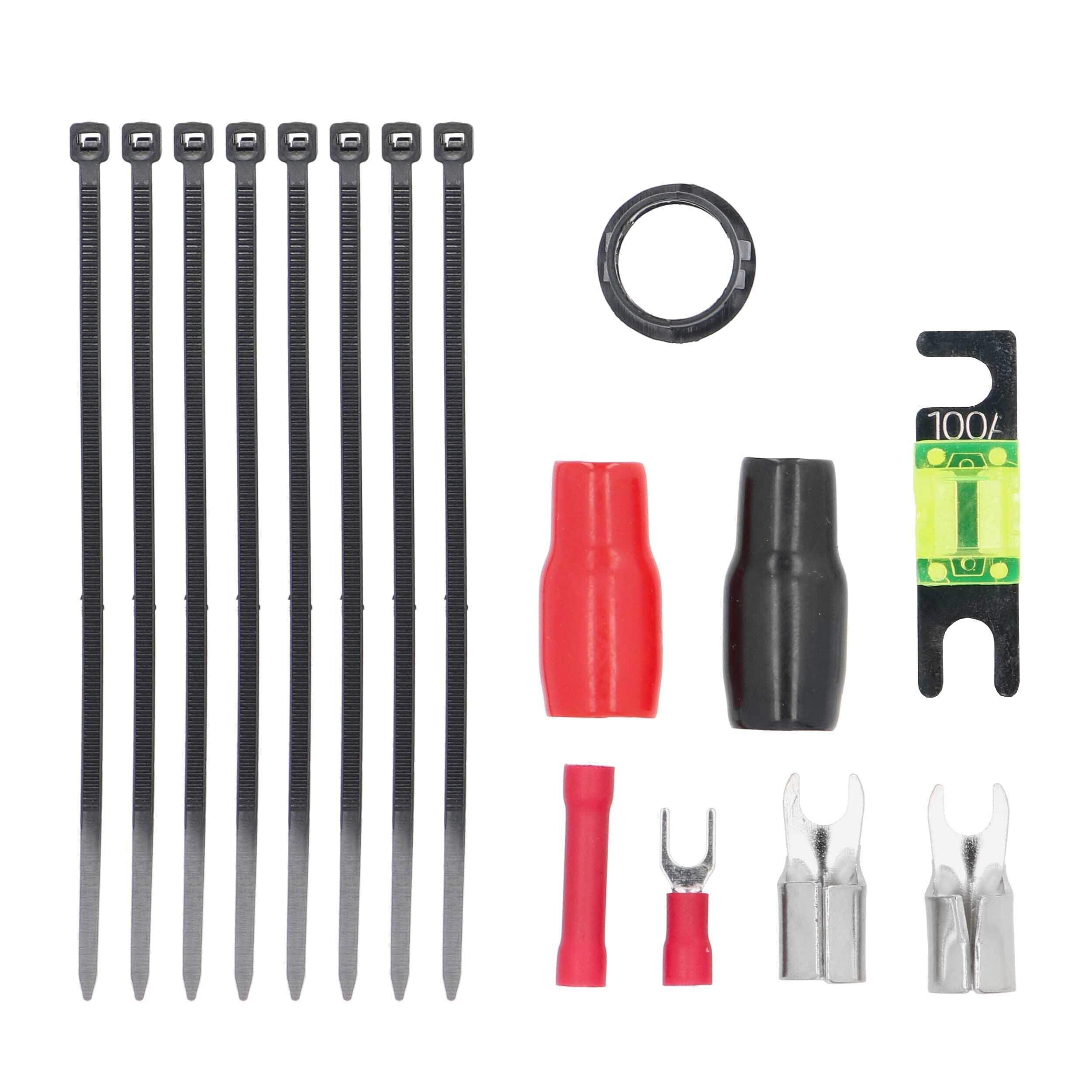 V8 SERIES 4 AWG 1500 WATT OFC AMP INSTALLATION KIT WITH RCA