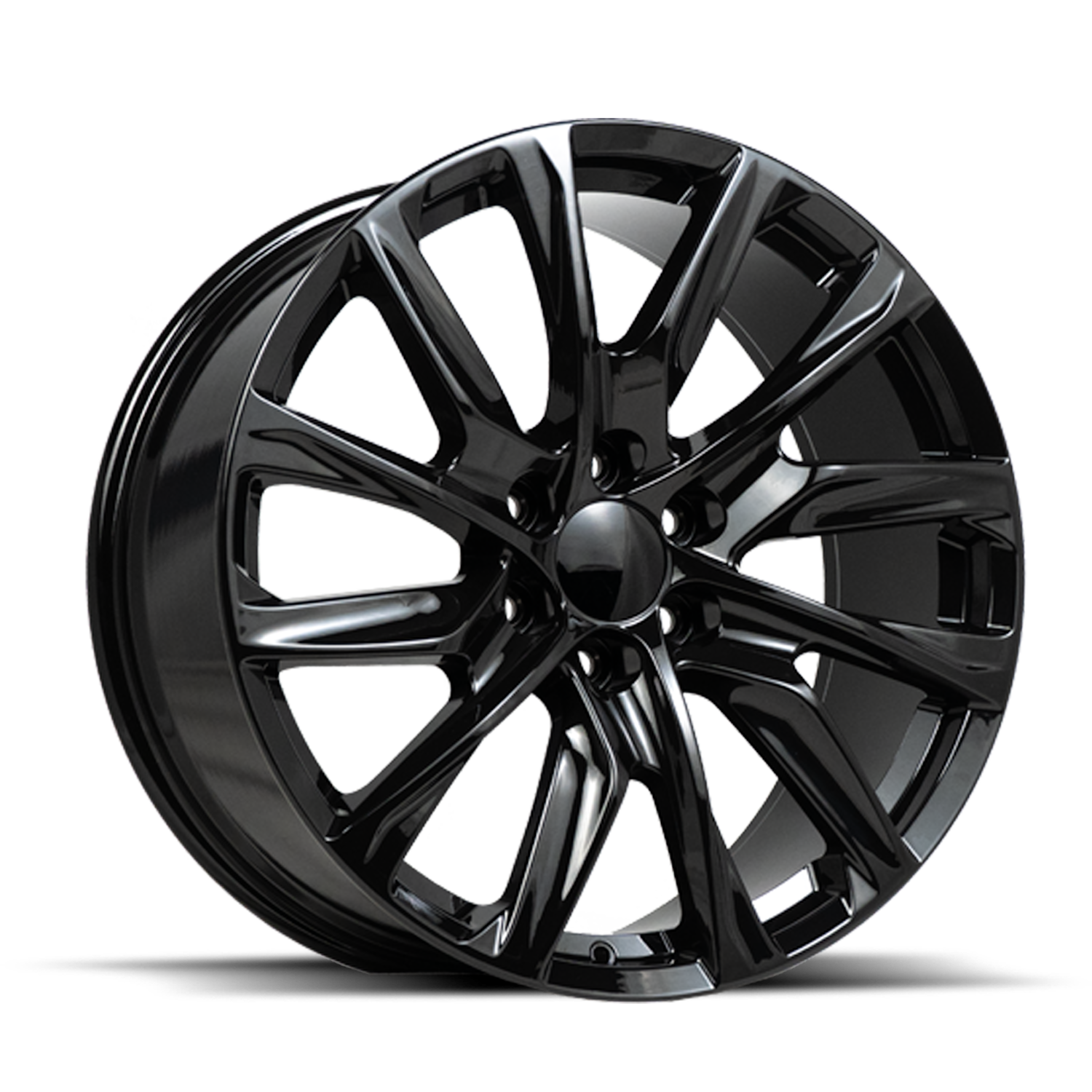 22X9 REPLICA 052 WHEELS - GLOSS BLACK - 6X139.7
