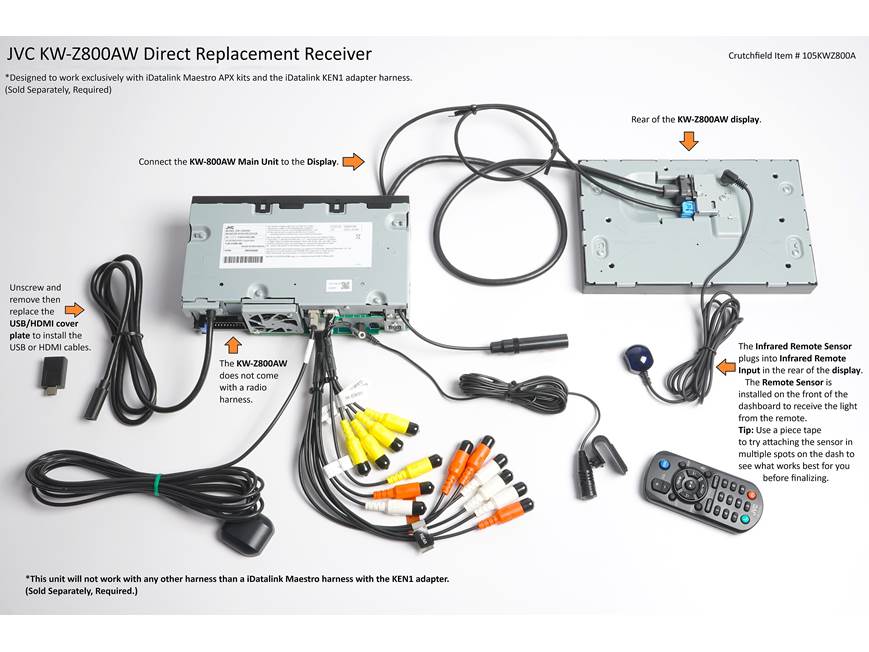 DIRECT REPLACEMENT DIGITAL MULTIMEDIA RECEIVER WITH 8" TOUCHSCREEN DISPLAY