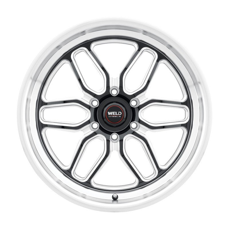 WELD LAGUNA 6 DRAG GLOSS BLACK WHEEL WITH MILLED SPOKES 20x10 | 6x139.7 BC (6x5.5) | +38 OFFSET | 7.00 BACKSPACING - S15300084P38